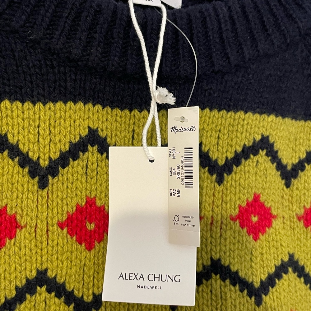 Alexa Chung for Madewell Fair Isle Knit NWT! - Picture 7 of 9